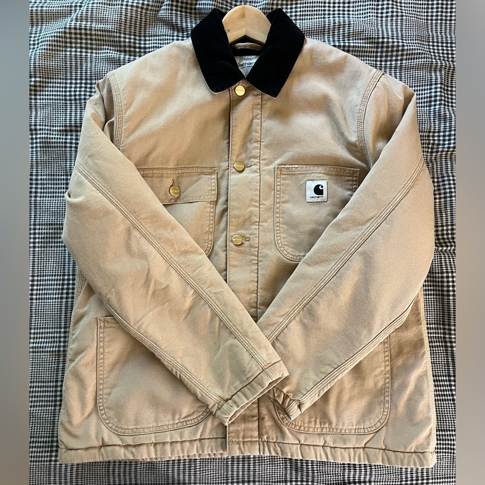 carhartt quilted chore jacket/coat - large